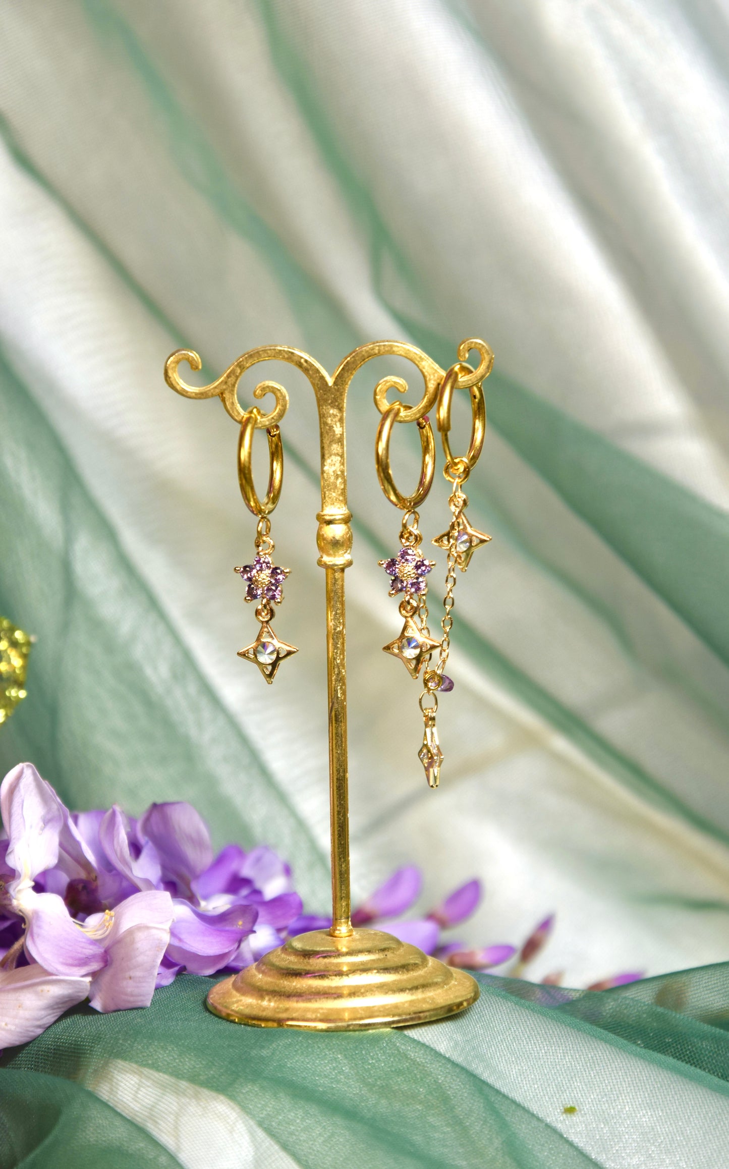 Set de boucles d'oreilles Mélusine (La Reine des Bois)