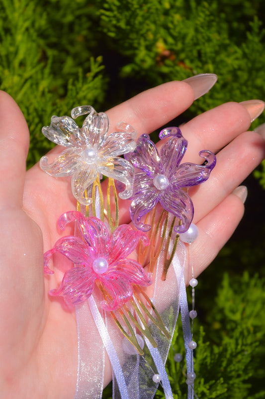 Pétales d’aurore (Bijoux de cheveux)