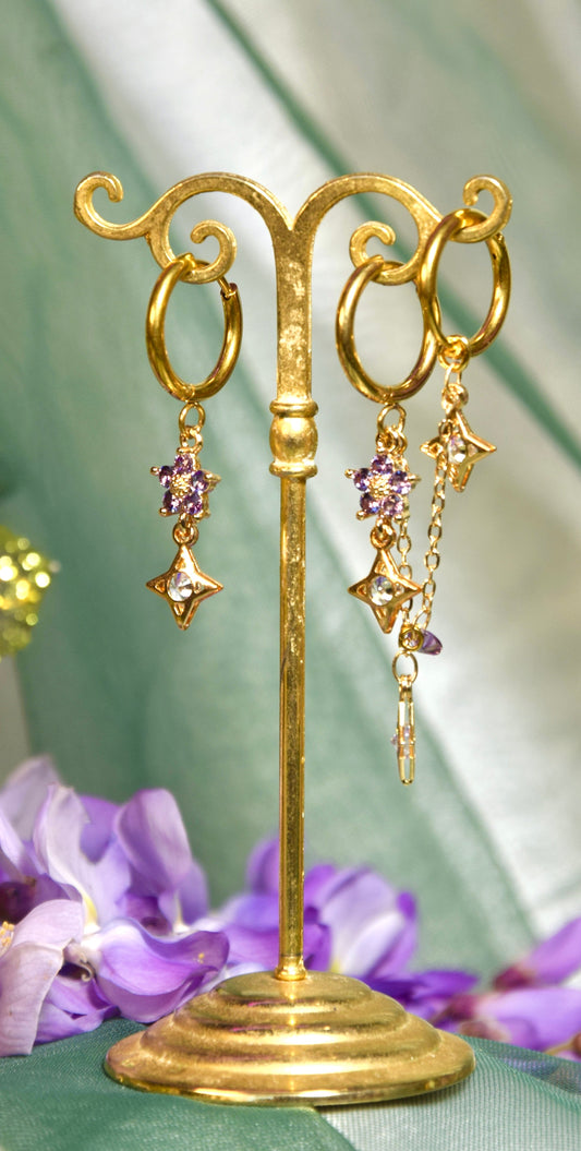 Set de boucles d'oreilles Mélusine (La Reine des Bois)