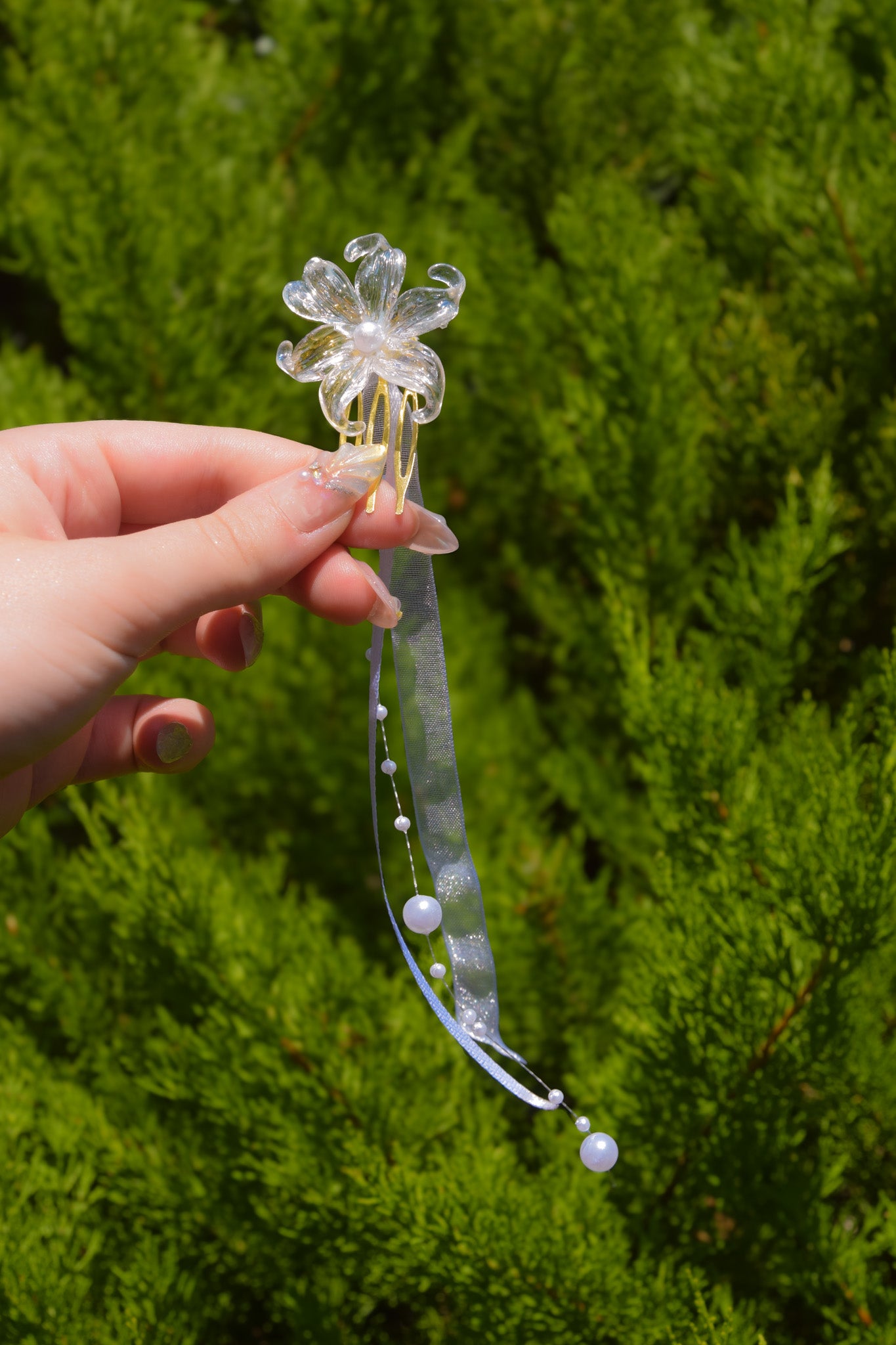 Pétales d’aurore (Bijoux de cheveux)